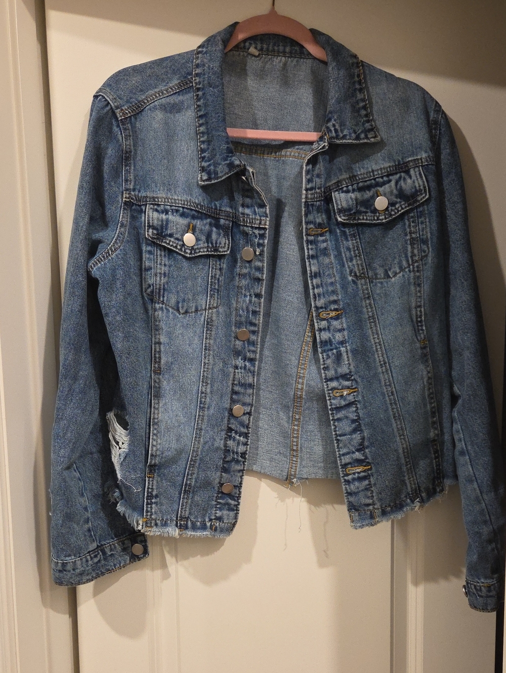 Oversized Denim Jacket - Women's Lightweight Jean Jacket